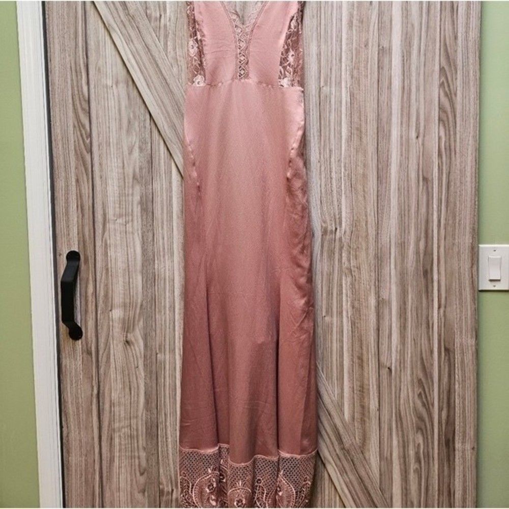 Free People Flutter Sillky Barbie Pink Maxi Dress - Picture 4 of 10